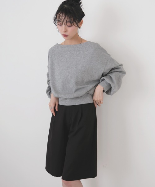 LIAN（リアン）の「オフショルスウェットプルオーバー（スウェット・レディース・ブラック/イエロー/ピンク/杢グレー/オフホワイト・FREE）」の18枚目の写真