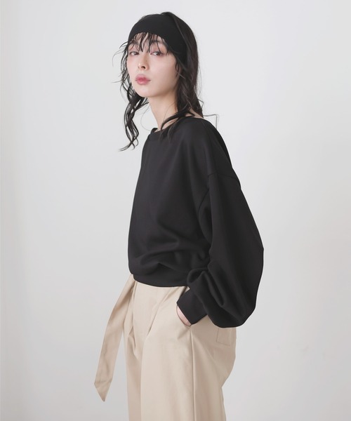 LIAN（リアン）の「オフショルスウェットプルオーバー（スウェット・レディース・ブラック/イエロー/ピンク/杢グレー/オフホワイト・FREE）」の11枚目の写真