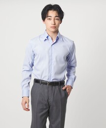 green label relaxing | コットン ソリッド タブカラー ドレスシャツ -イージーアイロン-(ビジネスシャツ)