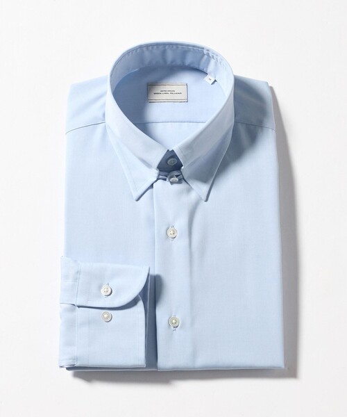 green label relaxing(グリーンレーベルリラクシング)の「コットン ソリッド タブカラー ドレスシャツ -イージーアイロン-(ビジネスシャツ・メンズ・ライトブルー/ナチュラル・38cm/43cm/42cm/39cm/37cm/40cm/41cm)」の7枚目の写真