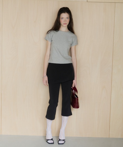 GIUNON（ジウノン）の「layerd frill capri pants / レイヤードフリルカプリパンツ（その他パンツ・レディース・ブラック・0/1）」の7枚目の写真