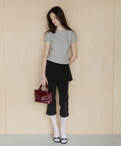 GIUNON（ジウノン）の「layerd frill capri pants / レイヤードフリルカプリパンツ（その他パンツ・レディース・ブラック・0/1）」の8枚目の写真