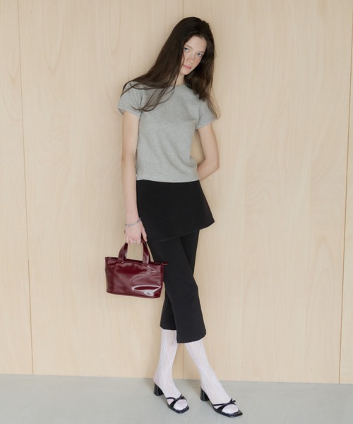 GIUNON（ジウノン）の「layerd frill capri pants / レイヤードフリルカプリパンツ（その他パンツ・レディース・ブラック・0/1）」の10枚目の写真