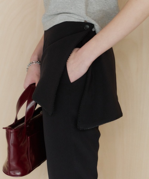 GIUNON（ジウノン）の「layerd frill capri pants / レイヤードフリルカプリパンツ（その他パンツ・レディース・ブラック・0/1）」の14枚目の写真