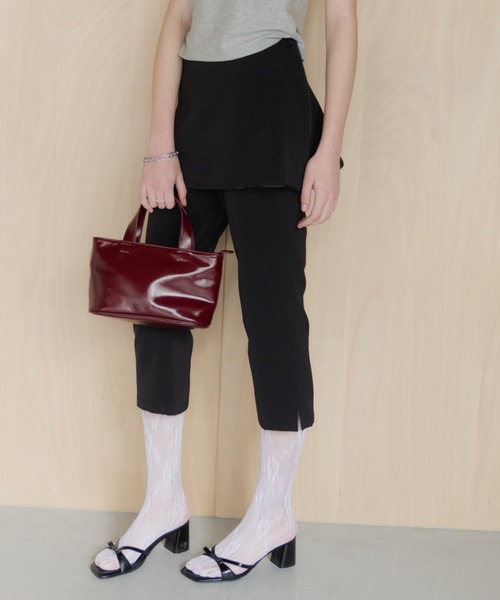 GIUNON（ジウノン）の「layerd frill capri pants / レイヤードフリルカプリパンツ（その他パンツ・レディース・ブラック・0/1）」の9枚目の写真