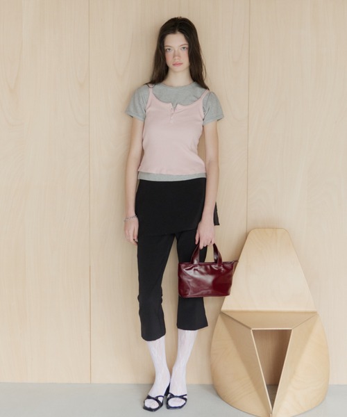 GIUNON（ジウノン）の「layerd frill capri pants / レイヤードフリルカプリパンツ（その他パンツ・レディース・ブラック・0/1）」の17枚目の写真