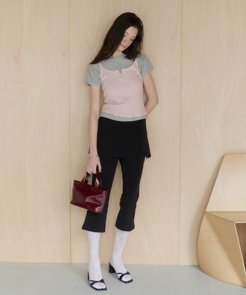 GIUNON（ジウノン）の「layerd frill capri pants / レイヤードフリルカプリパンツ（その他パンツ・レディース・ブラック・0/1）」の19枚目の写真