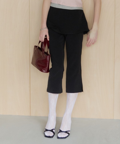 GIUNON（ジウノン）の「layerd frill capri pants / レイヤードフリルカプリパンツ（その他パンツ・レディース・ブラック・0/1）」の18枚目の写真