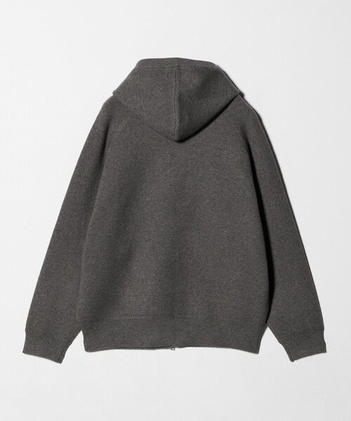 A DAY IN THE LIFE UNITED ARROWS(アデイインザライフユナイテッドアローズ)の「ジャガードニット ダブルジップ パーカー2 ‐ウォッシャブル‐ <A DAY IN THE LIFE>(パーカー・レディース・グレー系/ナチュラル/ネイビー・FREE)」の4枚目の写真
