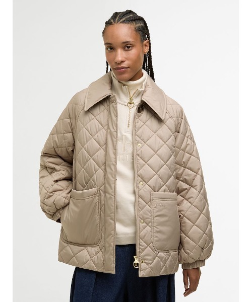 Barbour（バブアー）の「Laoise キルティングジャケット（その他アウター・レディース・ベージュ/ネイビー・8/10）」の4枚目の写真