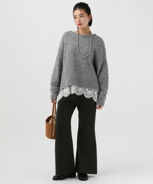 BAYFLOW（ベイフロー）の「ブークレストレッチフレアパンツ（その他パンツ・レディース・グレイッシュベージュ/ブラック・SMALL/MEDIUM）」の17枚目の写真