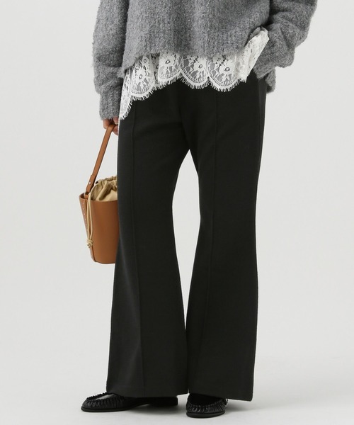 BAYFLOW（ベイフロー）の「ブークレストレッチフレアパンツ（その他パンツ・レディース・グレイッシュベージュ/ブラック・SMALL/MEDIUM）」の9枚目の写真