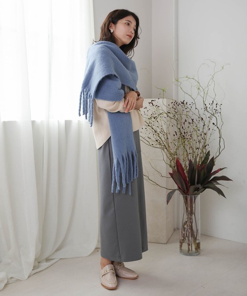 Bou Jeloud（ブージュルード）の「シャギーボリュームマフラー（マフラー・レディース・ライトカーキ・ONE SIZE）」の7枚目の写真