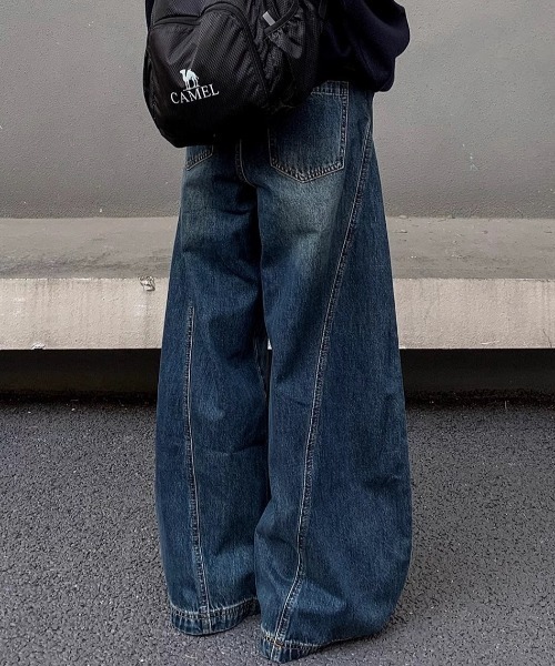CELENA BEATS（セレナビーツ）の「ヴィンテージ ウォッシュ バルーン ワイド デニムパンツ（デニムパンツ・メンズ・ブラック/ブルー・S/L/M）」の13枚目の写真