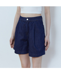 ADAUL（アダウル）の「Back label point pintuck half pants - deepblue（その他パンツ）」