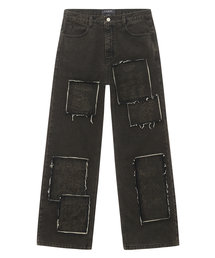 ULKIN（ウルキン）の「[ディズニー] パッチワークデニムパンツ_ブラック（デニムパンツ）」