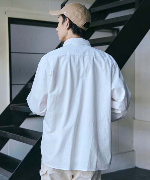 SMITH'S（スミス）の「SMITH’S（スミス）別注ロングスリーブワークシャツ（シャツ/ブラウス・メンズ・ホワイト/オフホワイト/その他1/コバルトブルー・S/M/L/XL）」の14枚目の写真