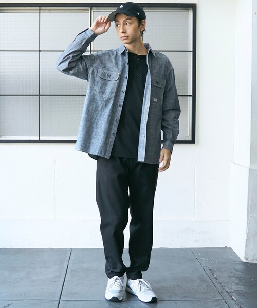 SMITH'S（スミス）の「SMITH’S（スミス）別注ロングスリーブワークシャツ（シャツ/ブラウス・メンズ・ホワイト/オフホワイト/その他1/コバルトブルー・S/M/L/XL）」の17枚目の写真