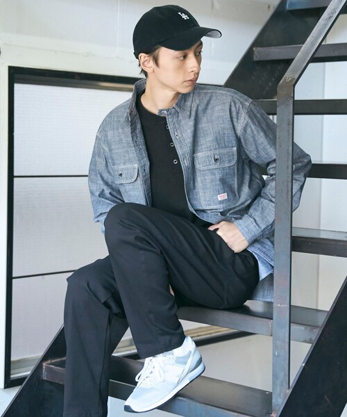 SMITH'S（スミス）の「SMITH’S（スミス）別注ロングスリーブワークシャツ（シャツ/ブラウス・メンズ・ホワイト/オフホワイト/その他1/コバルトブルー・S/M/L/XL）」の21枚目の写真