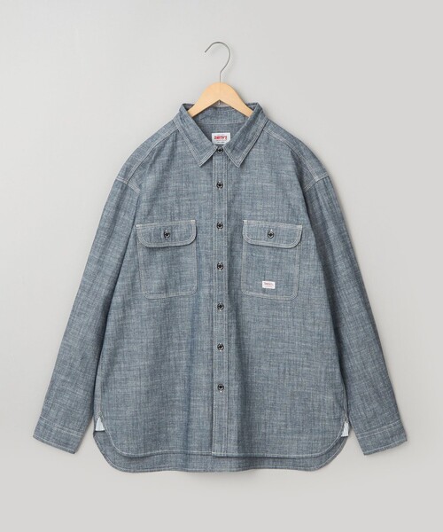 SMITH'S(スミス)の「SMITH’S(スミス)別注ロングスリーブワークシャツ(シャツ/ブラウス・メンズ・ホワイト/オフホワイト/その他1/コバルトブルー・S/M/L/XL)」の14枚目の写真