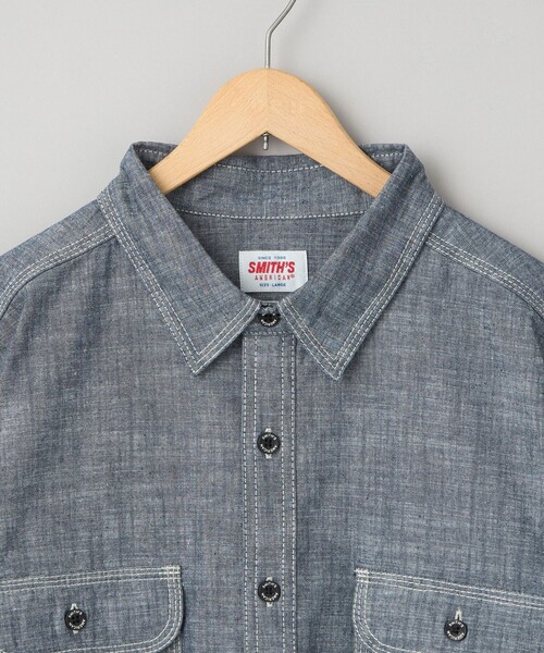 SMITH'S(スミス)の「SMITH’S(スミス)別注ロングスリーブワークシャツ(シャツ/ブラウス・メンズ・ホワイト/オフホワイト/その他1/コバルトブルー・S/M/L/XL)」の16枚目の写真
