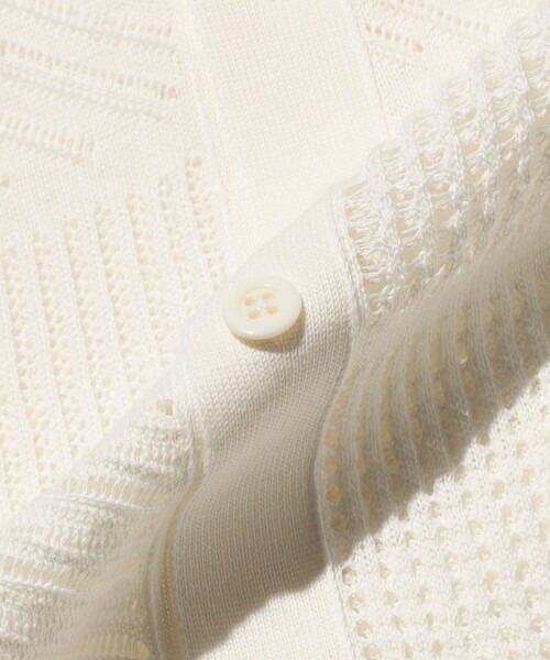 BEAMS PLUS（ビームスプラス）の「Full Button Polo Mesh（ポロシャツ・メンズ・ブラック/ベージュ/ホワイト・MEDIUM/SMALL/X-LARGE/LARGE）」の10枚目の写真