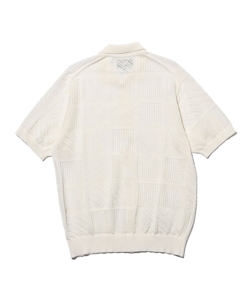 BEAMS PLUS（ビームスプラス）の「Full Button Polo Mesh（ポロシャツ・メンズ・ブラック/ベージュ/ホワイト・MEDIUM/SMALL/X-LARGE/LARGE）」の4枚目の写真