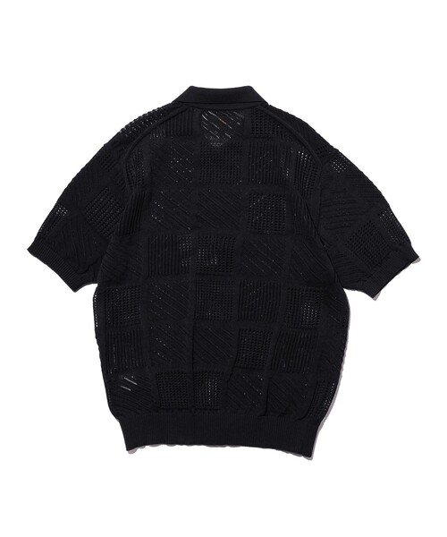 BEAMS PLUS（ビームスプラス）の「Full Button Polo Mesh（ポロシャツ・メンズ・ブラック/ベージュ/ホワイト・MEDIUM/SMALL/X-LARGE/LARGE）」の18枚目の写真