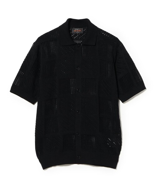 BEAMS PLUS（ビームスプラス）の「Full Button Polo Mesh（ポロシャツ・メンズ・ブラック/ベージュ/ホワイト・MEDIUM/SMALL/X-LARGE/LARGE）」の19枚目の写真