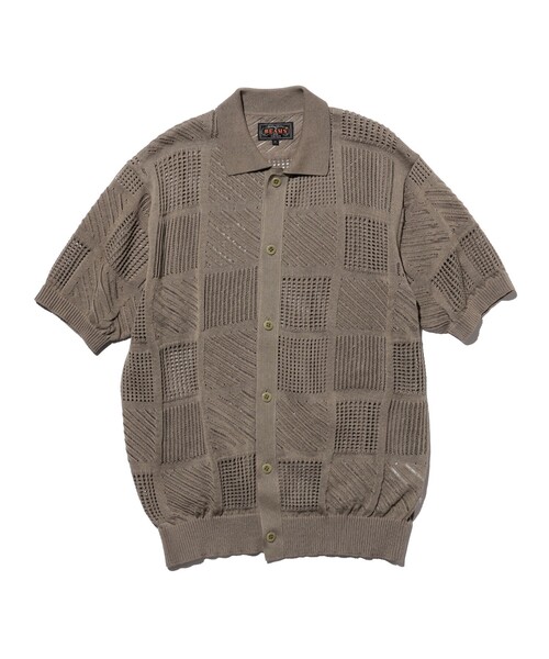 BEAMS PLUS（ビームスプラス）の「Full Button Polo Mesh（ポロシャツ・メンズ・ブラック/ベージュ/ホワイト・MEDIUM/SMALL/X-LARGE/LARGE）」の22枚目の写真