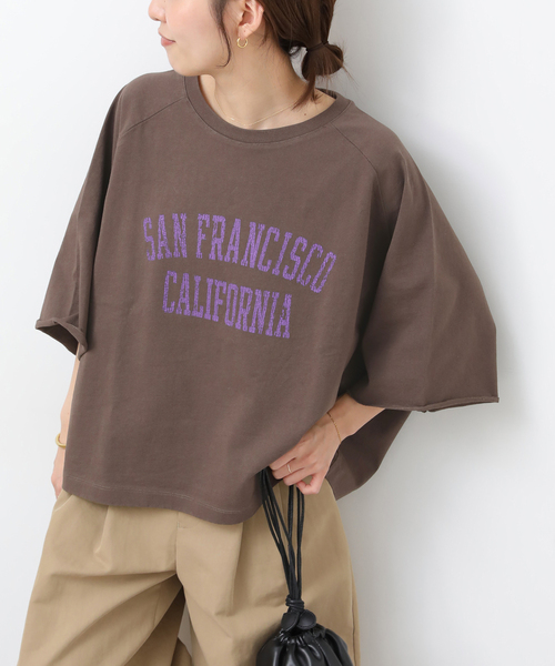 JOURNAL STANDARD relume（ジャーナルスタンダード　レリューム）の「［26SS新作］カットオフワイドロゴTee（Tシャツ/カットソー・レディース・グレー/ホワイト/ブラウン・FREE）」の3枚目の写真