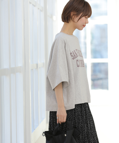 JOURNAL STANDARD relume（ジャーナルスタンダード　レリューム）の「［26SS新作］カットオフワイドロゴTee（Tシャツ/カットソー・レディース・グレー/ホワイト/ブラウン・FREE）」の10枚目の写真