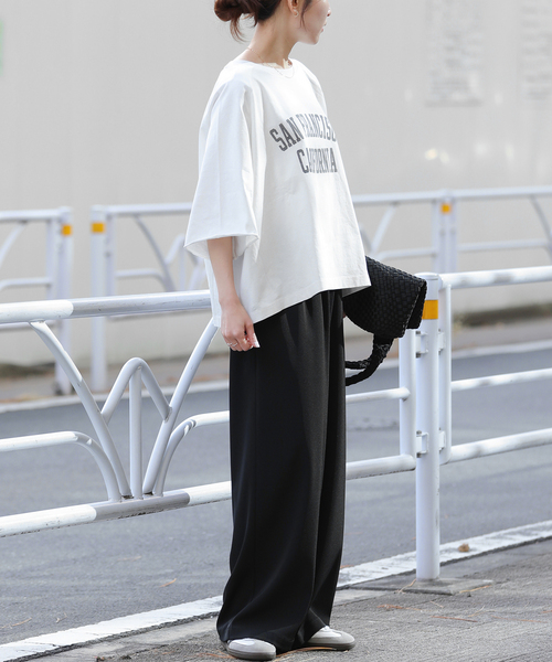 JOURNAL STANDARD relume（ジャーナルスタンダード　レリューム）の「［26SS新作］カットオフワイドロゴTee（Tシャツ/カットソー・レディース・グレー/ホワイト/ブラウン・FREE）」の14枚目の写真