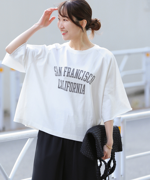 JOURNAL STANDARD relume（ジャーナルスタンダード　レリューム）の「［26SS新作］カットオフワイドロゴTee（Tシャツ/カットソー・レディース・グレー/ホワイト/ブラウン・FREE）」の18枚目の写真