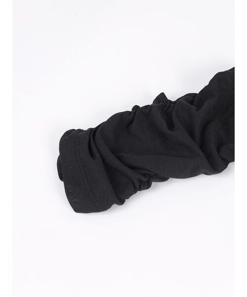 :ETHROF(イーサオブ)の「SHEER GATHER CREW NECK CARDIGAN(Tシャツ/カットソー・レディース・ホワイト/ブラック・FREE)」の7枚目の写真