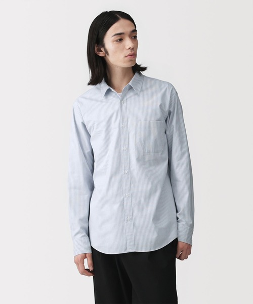 無印良品（ムジルシリョウヒン）の「紳士　洗いざらしブロード長袖シャツ（シャツ/ブラウス・メンズ・ホワイト/ライトブルー/ブラック/ライトイエロー/サックスブルー系/ライトイエロー系・S/M/L/XL）」の4枚目の写真