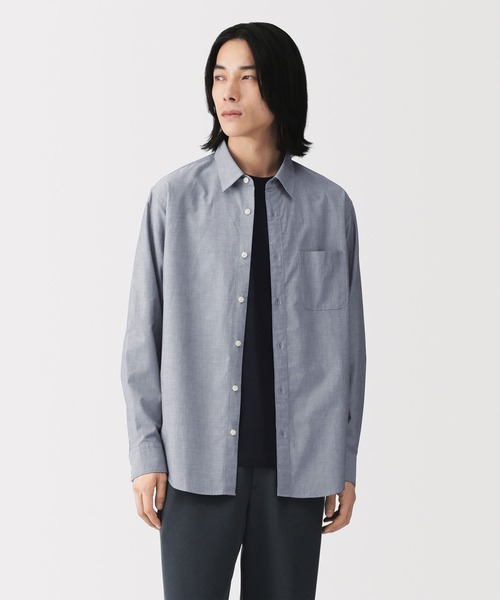 無印良品(ムジルシリョウヒン)の「紳士 洗いざらしブロード長袖シャツ(シャツ/ブラウス・メンズ・ホワイト/ライトブルー/ブラック/ライトイエロー/サックスブルー系/ライトイエロー系/ブルー系・S/M/L/XL)」の5枚目の写真