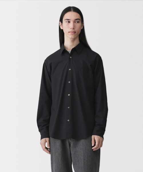 無印良品（ムジルシリョウヒン）の「紳士　洗いざらしブロード長袖シャツ（シャツ/ブラウス・メンズ・ホワイト/ライトブルー/ブラック/ライトイエロー/サックスブルー系/ライトイエロー系・S/M/L/XL）」の2枚目の写真