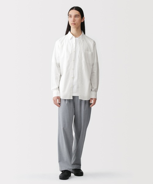 無印良品（ムジルシリョウヒン）の「紳士　洗いざらしブロード長袖シャツ（シャツ/ブラウス・メンズ・ホワイト/ライトブルー/ブラック/ライトイエロー/サックスブルー系/ライトイエロー系・S/M/L/XL）」の14枚目の写真