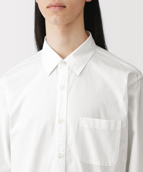 無印良品（ムジルシリョウヒン）の「紳士　洗いざらしブロード長袖シャツ（シャツ/ブラウス・メンズ・ホワイト/ライトブルー/ブラック/ライトイエロー/サックスブルー系/ライトイエロー系・S/M/L/XL）」の11枚目の写真