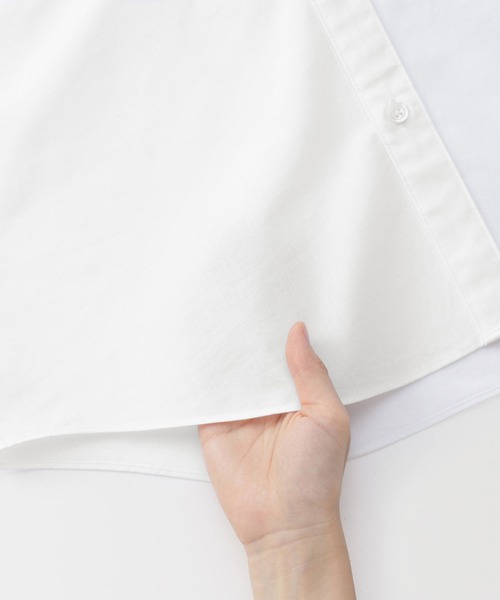 無印良品（ムジルシリョウヒン）の「紳士　洗いざらしブロード長袖シャツ（シャツ/ブラウス・メンズ・ホワイト/ライトブルー/ブラック/ライトイエロー/サックスブルー系/ライトイエロー系・S/M/L/XL）」の7枚目の写真