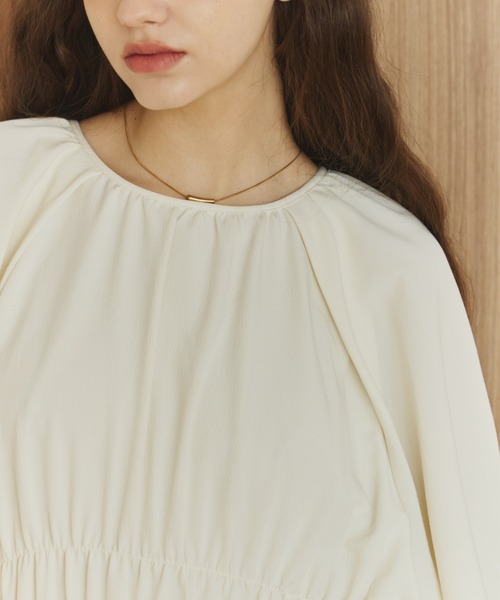 OLUN(オルン)の「2-way waist gathered onepiece/2wayウエストギャザーワンピース(ワンピース・レディース・アイボリー/ブラウン/ブラック・FREE/X-SMALL/SMALL)」の19枚目の写真