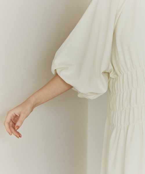 OLUN(オルン)の「2-way waist gathered onepiece/2wayウエストギャザーワンピース(ワンピース・レディース・アイボリー/ブラウン/ブラック・FREE/X-SMALL/SMALL)」の22枚目の写真
