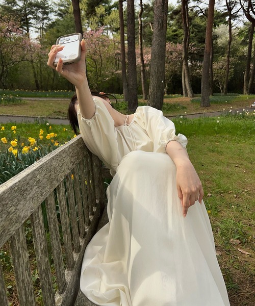 OLUN(オルン)の「2-way waist gathered onepiece/2wayウエストギャザーワンピース(ワンピース・レディース・アイボリー/ブラウン/ブラック・FREE/X-SMALL/SMALL)」の8枚目の写真