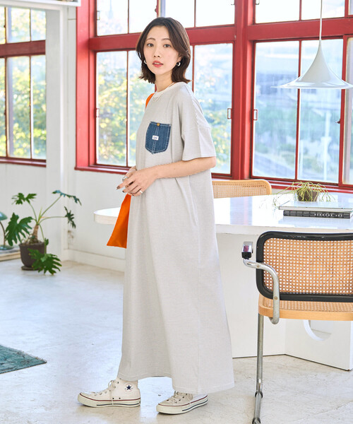 JURGEN LEHL ホワイトシャツワンピース 半袖 セール】限定展開 Lee × FREAK'S STORE/リー 別注 デニムポケット 半袖