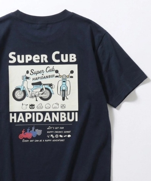 sanrio（サンリオ）の「2026SS HONDA×sanrio/ホンダ×サンリオ はぴだんぶい フロント バックプリント 半袖Tシャツ レディース メンズ（Tシャツ/カットソー・レディース・ブラック/ブルーグリーン/ブラック系その他/アッシュグレー/セージグリーン/ネイビー/ベージュ/ホワイト・M/L/LL）」の7枚目の写真
