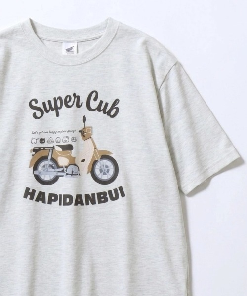 sanrio（サンリオ）の「2026SS HONDA×sanrio/ホンダ×サンリオ はぴだんぶい フロント バックプリント 半袖Tシャツ レディース メンズ（Tシャツ/カットソー・レディース・ブラック/ブルーグリーン/ブラック系その他/アッシュグレー/セージグリーン/ネイビー/ベージュ/ホワイト・M/L/LL）」の4枚目の写真