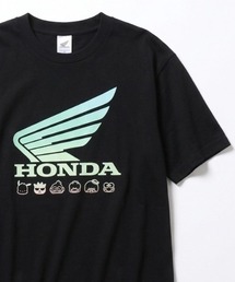 2026SS HONDA×sanrio/ホンダ×サンリオ はぴだんぶい フロント バックプリント 半袖Tシャツ レディース メンズ
