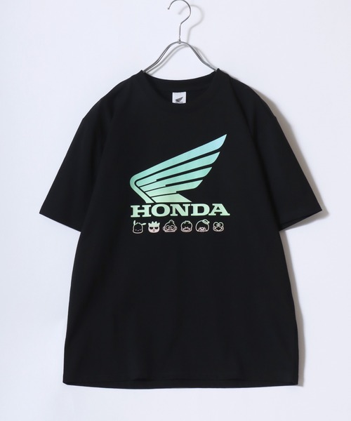 sanrio（サンリオ）の「2026SS HONDA×sanrio/ホンダ×サンリオ はぴだんぶい フロント バックプリント 半袖Tシャツ レディース メンズ（Tシャツ/カットソー・レディース・ブラック/ブルーグリーン/ブラック系その他/アッシュグレー/セージグリーン/ネイビー/ベージュ/ホワイト・M/L/LL）」の10枚目の写真