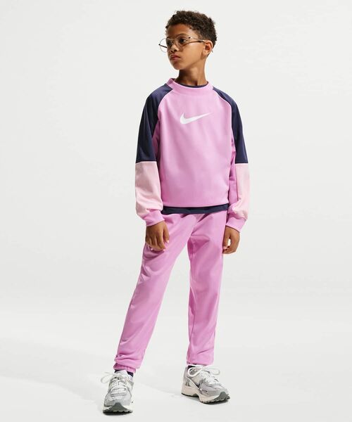 NIKE(ナイキ)の「《上下セット》ナイキ スポーツウェア ジュニア Dri-FIT トラックスーツ / Nike Sportswear Big Kids' Dri-FIT Tracksuit HQ9317-503 Light Magenta(セットアップ・キッズ・パープル系その他2・130/160/150/140)」の6枚目の写真